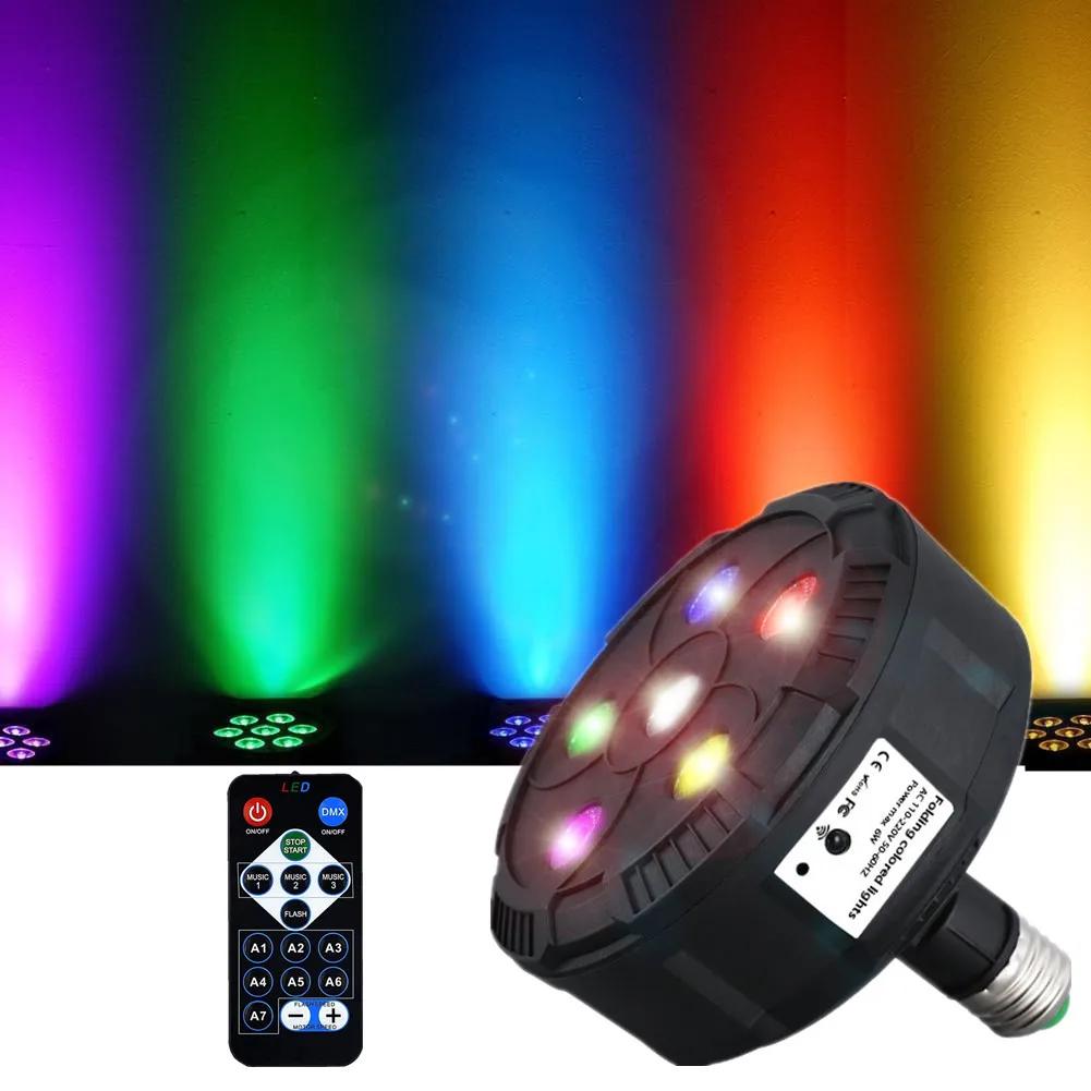  Ʈ E27  Ʈ   RGB LED Ktv  Ƽ DJ    ȿ   , 6LED